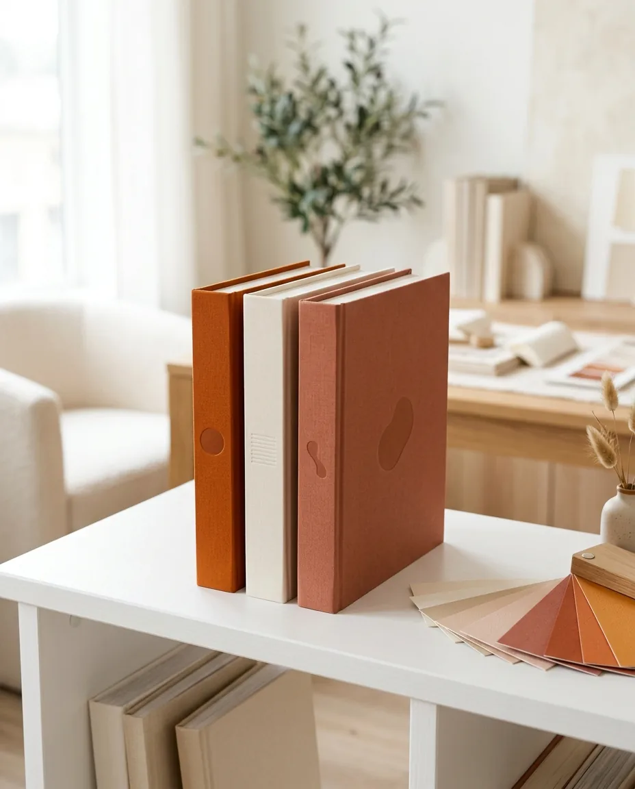 Premium hardcover book covers with gold foil detailing