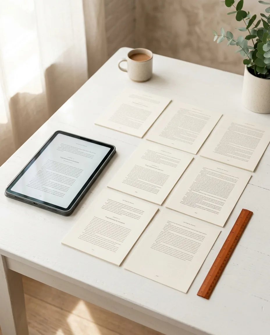 Beautifully formatted open book interior layout and typography